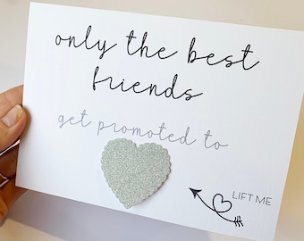 Auntie Pregnancy Announcement Card: Glitter Heart Reveal