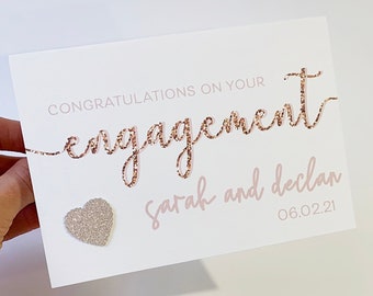 Personalised Engagement Card, You're Engaged, Engagement Card, Personalised card, Keepsake Card,  Congratulations, On your engagement