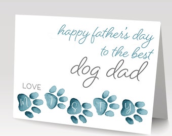 Fathers day card from the dog, dog dad card, fathers day card, from the dog card, best dog dad, happy fathers day from the dog, love the dog