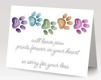 Dog loss card, Dog Bereavement Card, Pet loss, Dog Loss Sympathy Card, Sorry For Your Loss, Pet loss cards