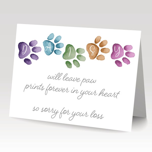 Dog loss card, Dog Bereavement Card, Pet loss, Dog Loss Sympathy Card, Sorry For Your Loss, Pet loss cards
