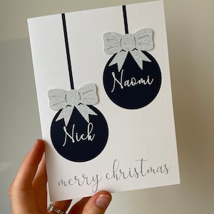 Carte de Noël pour un couple, pour vous deux Carte de Noël, carte de Noël pour fils et petite amie, carte de Noël pour partenaires