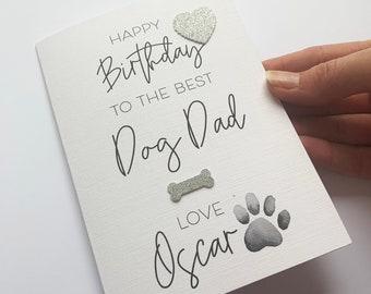 Happy birthday from the dog card, dog dad card, card from the dog, best dog dad, dog dad birthday, from the dog, happy birthday human