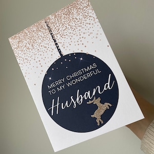 Carte de Noël pour mari, carte pour quelqu'un de spécial, carte de Noël pour mari, carte de mari personnalisée, joyeux Noël mari