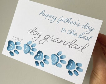 Bonne fête des pères au meilleur grand-père de chien, carte de grand-père de chien, carte du chien, grand-père de chien, meilleur grand-père de chien, fête des pères de grand-père de chien