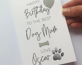 Personalised Birthday Card From the Dog // Simple Dog Card - Etsy UK