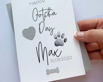 Gotcha Day card, Card for the dog, gotcha card for the dog, dog card, cat card, card for pets, gotcha day