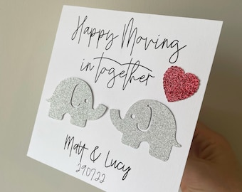Moving in together card, new home card, moving house card, personalised moving in card, moving house card, keepsake card, moving in together