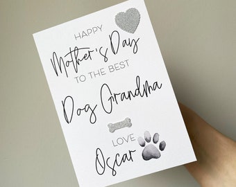 Happy Mother's day to the best dog grandma, dog grandma card, card from the dog, dog grandma, dog nanny, dog gran, dog granny card