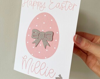 Personalised easter card, Easter card, Happy easter, Personalised happy Easter card, Niece Easter card, Easter for her, Daughter easter card
