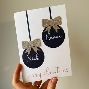 Carte de Noël pour un couple, pour vous deux Carte de Noël, carte de Noël pour fils et petite amie, carte de Noël pour partenaires