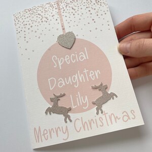 Besondere Weihnachtskarte für Tochter, Weihnachtskarte für Tochter, Weihnachtskarte für Tochter, Weihnachtskarte für Sie, personalisierte Karte für Tochter, Weihnachtskarte für Sie