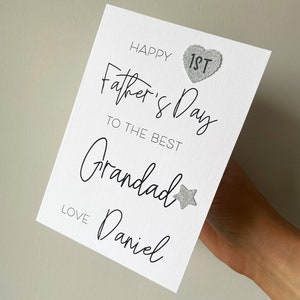 Première carte personnalisée de fête des pères, carte de fête des pères grand-père, première fête des pères de grand-père, première fête des pères comme mon grand-père,