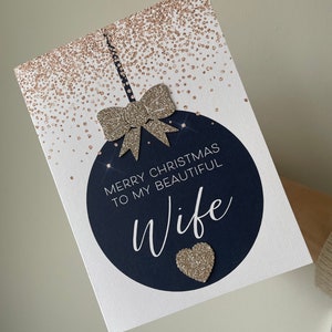 Wife Christmas card, someone special card, Christmas card for wife, Personalised wife card, Merry christmas Wife
