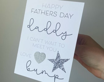 Fathers day card from the bump, daddy from the bump card, fathers day from the bump, daddy to be fathers day, daddy to be card