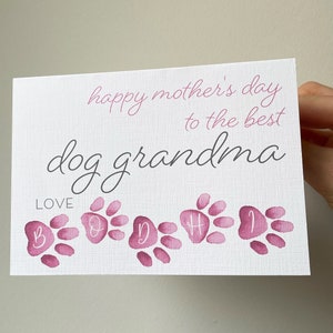 Happy Mother's day to the best dog grandma, dog grandma card, card from the dog, dog grandma, dog nanny, dog gran, dog granny card