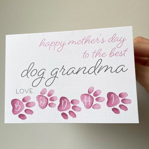 Feliz dia das mães para a melhor avó canina, cartão para avó canina, cartão da cadela, avó canina, babá canina, avó canina, cartão para avó canina