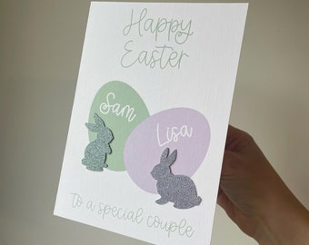 Easter card for a couple, to the both of you Easter card, Easter card for son and girlfriend, Personalised easter card