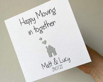 Moving in together card, new home card, moving house card, personalised moving in card, moving house card, keepsake card, moving in together