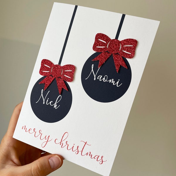 Christmas card for a couple, to the both of you Christmas card, Christmas card for son and girlfriend, Christmas card for partners