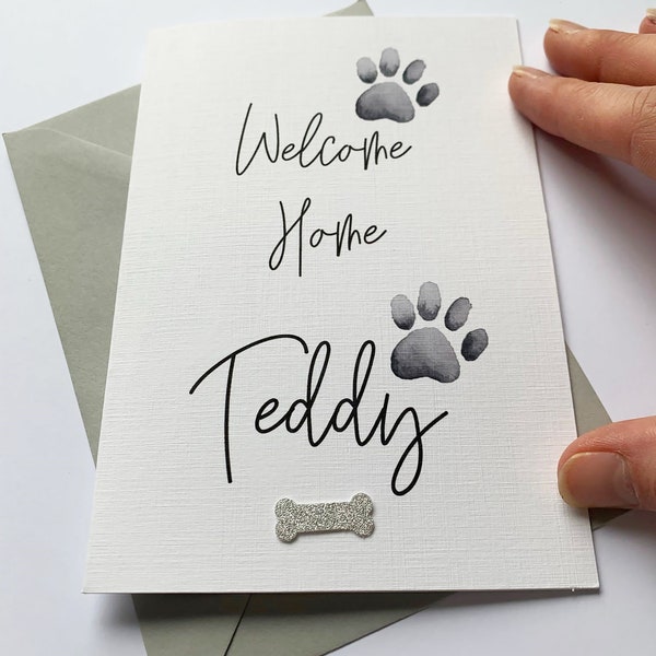 Personalised pet card, new puppy card, new pet, card for pet lover, dog lover card, new puppy, new kitten card, new dog card, new fur baby