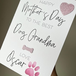 Feliz dia das mães para a melhor avó canina, cartão para avó canina, cartão da cadela, avó canina, babá canina, avó canina, cartão para avó canina