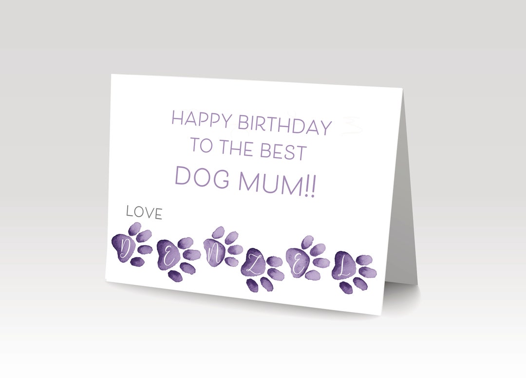 Happy Birthday From the Dog Card Dog Mum Card Card From the - Etsy UK
