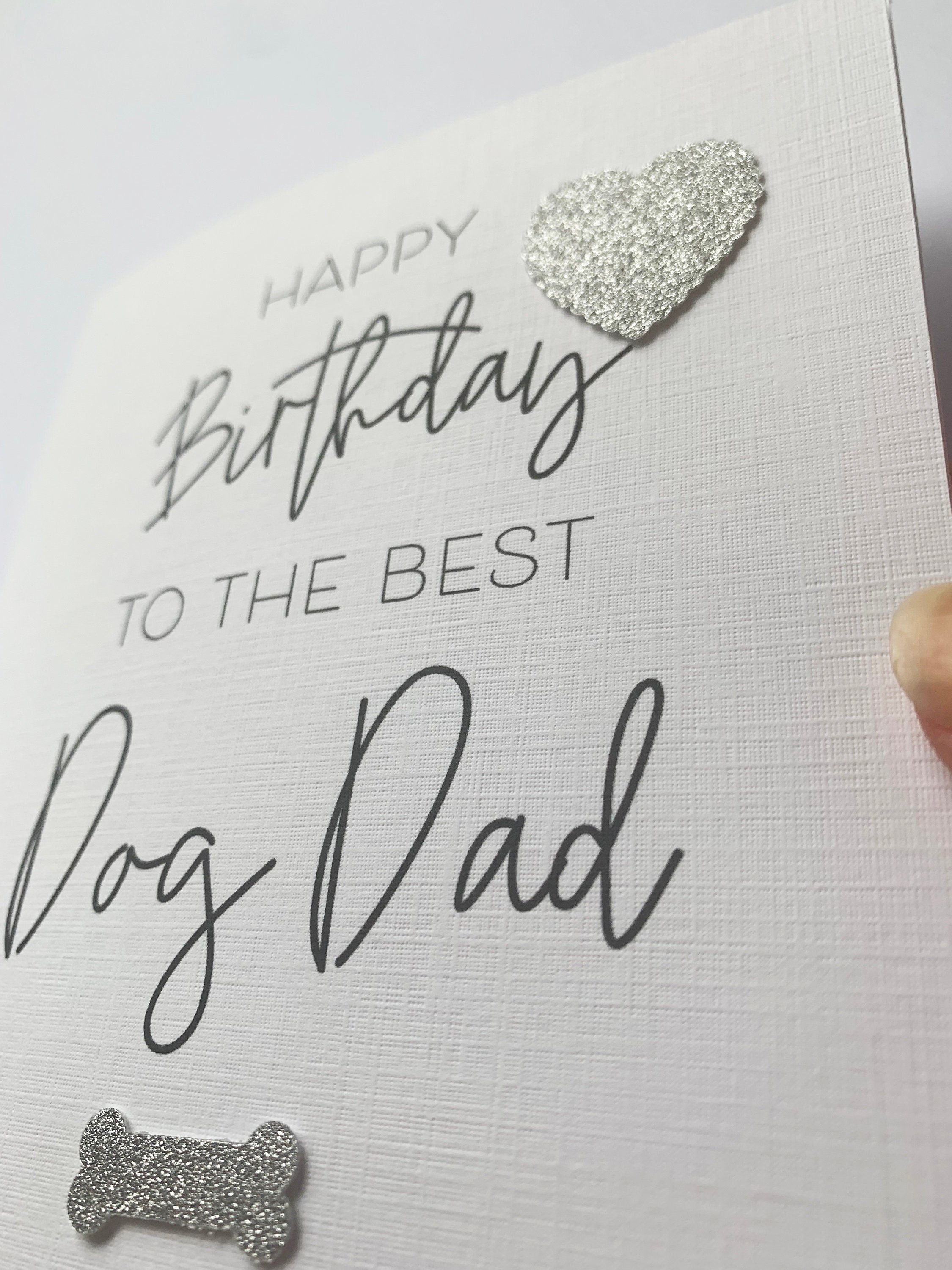 Personalized Dog Dad Birthday Card, From the Dog, Linen Card - Etsy