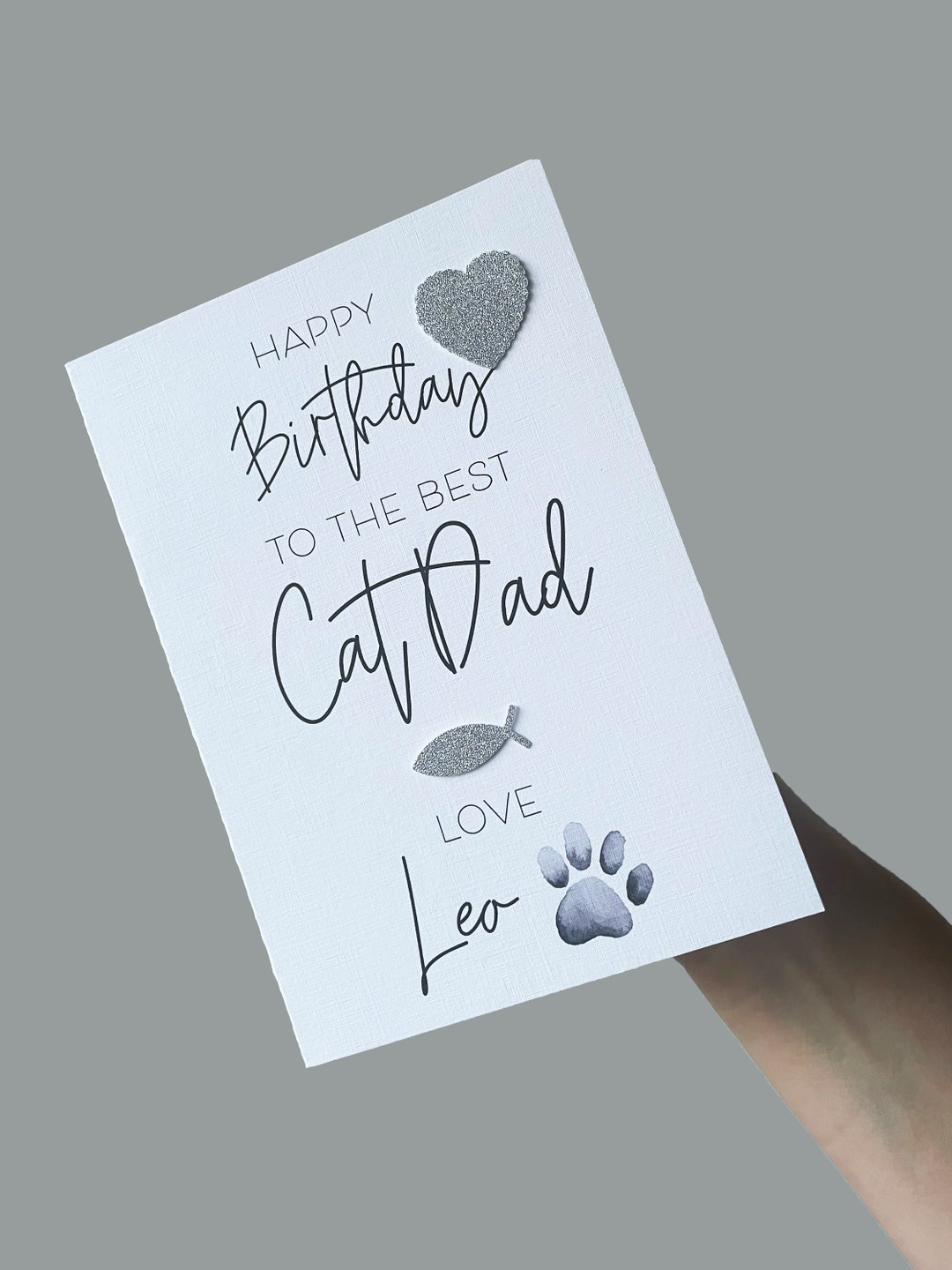 Happy Birthday From the Cat Card, Cat Dad Card, Card From the Cat, Best ...
