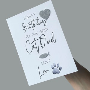Carte de joyeux anniversaire du chat, carte de papa chat, carte du chat, meilleur papa de chat, anniversaire de papa de chat, du chat, joyeux anniversaire humain