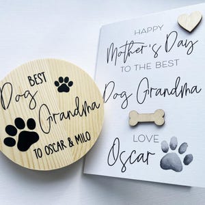 Dia das mães do cachorro, cartão da avó do cachorro, cartão do dia das mães, melhor avó do cachorro, presente de dia das mães do cachorro, cartão presente avó do cachorro