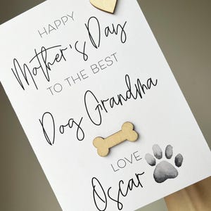 Feliz dia das mães para a melhor avó canina, cartão para avó canina, cartão da cadela, avó canina, babá canina, avó canina, cartão para avó canina