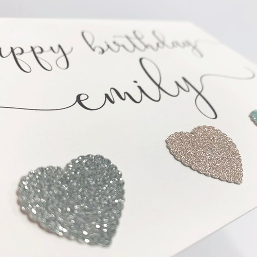 Personalised Happy Birthday Card Name Card Birthday Card for Etsy