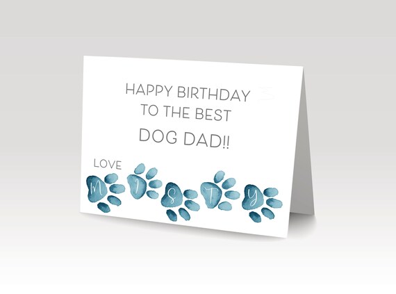 Happy Birthday From the Dog Card Dog Dad Card Card From the - Etsy