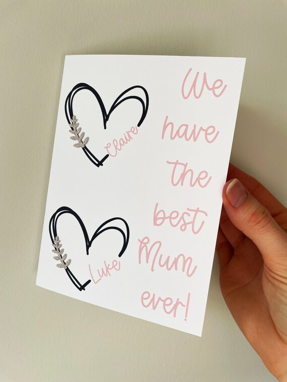 Pink Glitter Best Mum Ever Mother's Day Card Pink Glitter Best Mum Ever Mother's Day Card