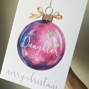 Weihnachtskarte Tochter, Tochter Weihnachtskarte, spezielle Tochter, personalisierte Tochter Karte, Tochter spezielle Karte, Tochter Weihnachten