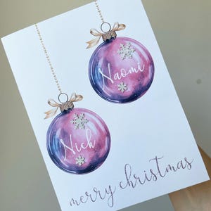 Kerstkaart voor een stel, voor jullie allebei Kerstkaart, kerstkaart voor zoon en vriendin, kerstkaart voor partners