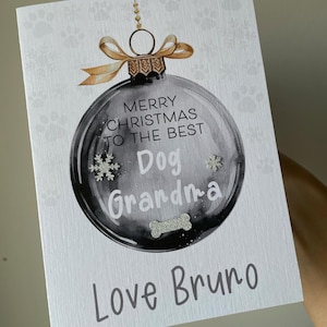 Joyeux Noël grand-mère chien, Joyeux Noël de la part du chien, Meilleur chien grand-mère, Carte personnalisée pour animal de compagnie, Joyeux Noël à la meilleure grand-mère chien,