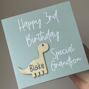 Carte d'anniversaire de petit-fils, carte d'anniversaire d'âge de petit-fils, carte d'anniversaire d'âge, carte spéciale de petit-fils, anniversaire de petit-fils, carte de dinosaure, anniversaire