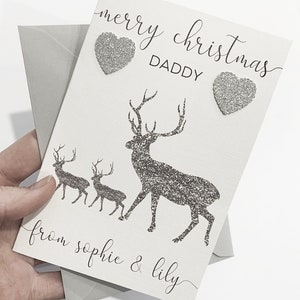 Weihnachtskarte für Papa, Papa-Weihnachtskarte von den Kindern, personalisierte Papa-Weihnachtskarte, Erinnerungskarte, für Papa zu Weihnachten