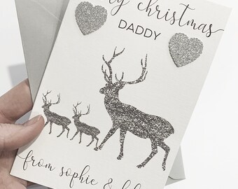 Christmas Card for Dad Santa Post Card Best Dad Christmas - Etsy