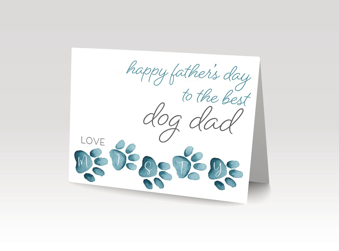 Fathers Day Card From the Dog, Dog Dad Card, Fathers Day Card, From the ...