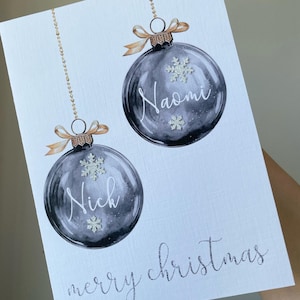 Tarjeta de navidad para una pareja, tarjeta de navidad para ambos, tarjeta de navidad para hijo y novia, tarjeta de navidad para parejas