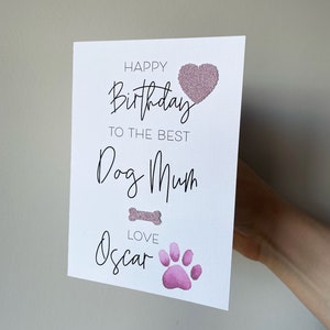 Alles Gute zum Geburtstag vom Hund, Geburtstagskarte für Hundemama, Karte vom Hund, beste Hundemama, Geburtstagskarte für Hund