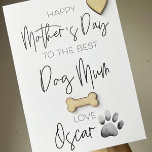 Muttertagskarte vom Hund, Hundemama Karte, Muttertagskarte, vom Hundekarte, beste Hundemama, glücklicher Muttertag vom Hund, liebe den Hund