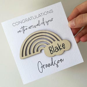 Nieuwe kleinzoonkaart, nieuwe grootouderskaart, gefeliciteerd met de geboorte van je nieuwe kleinzoon, kaart voor grootouders, kleinzoonaandenkenkaart