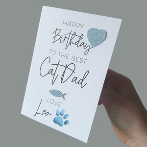 Happy birthday from the cat card, cat dad card, card from the cat, best cat dad, cat dad birthday, from the cat, happy birthday human