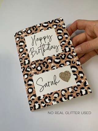 Stuff4 - Biglietto Di Auguri Di Compleanno Per Donna, Stampa Leopardata Rosa, Con Busta, 145 Mm, 'Pretty Best Friend'