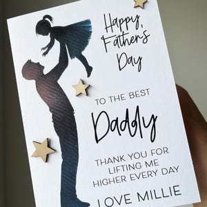 Cartão personalizado para o dia dos pais, Cartão de dia dos pais da sua filha, Cartão de dia dos pais, Da sua filha, Dia dos pais da sua filha