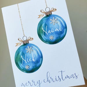 Kerstkaart voor een stel, voor jullie allebei Kerstkaart, kerstkaart voor zoon en vriendin, kerstkaart voor partners
